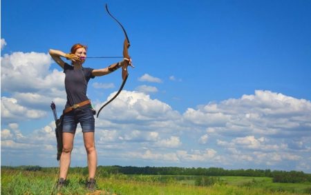 Recurve bow shooting