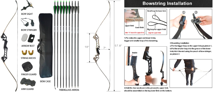 D&Q Aluminum archery recurve bow