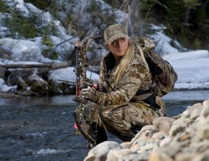 Women winter waders for bow duck hunting